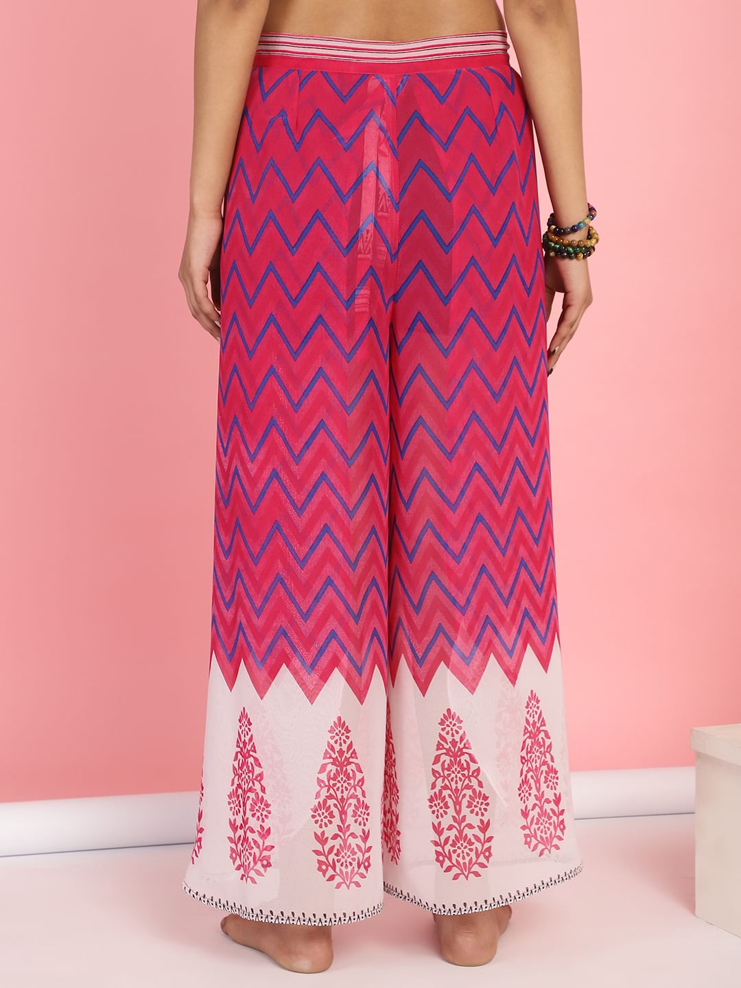 Pink Swimwear Cover-Up Wrap Pants