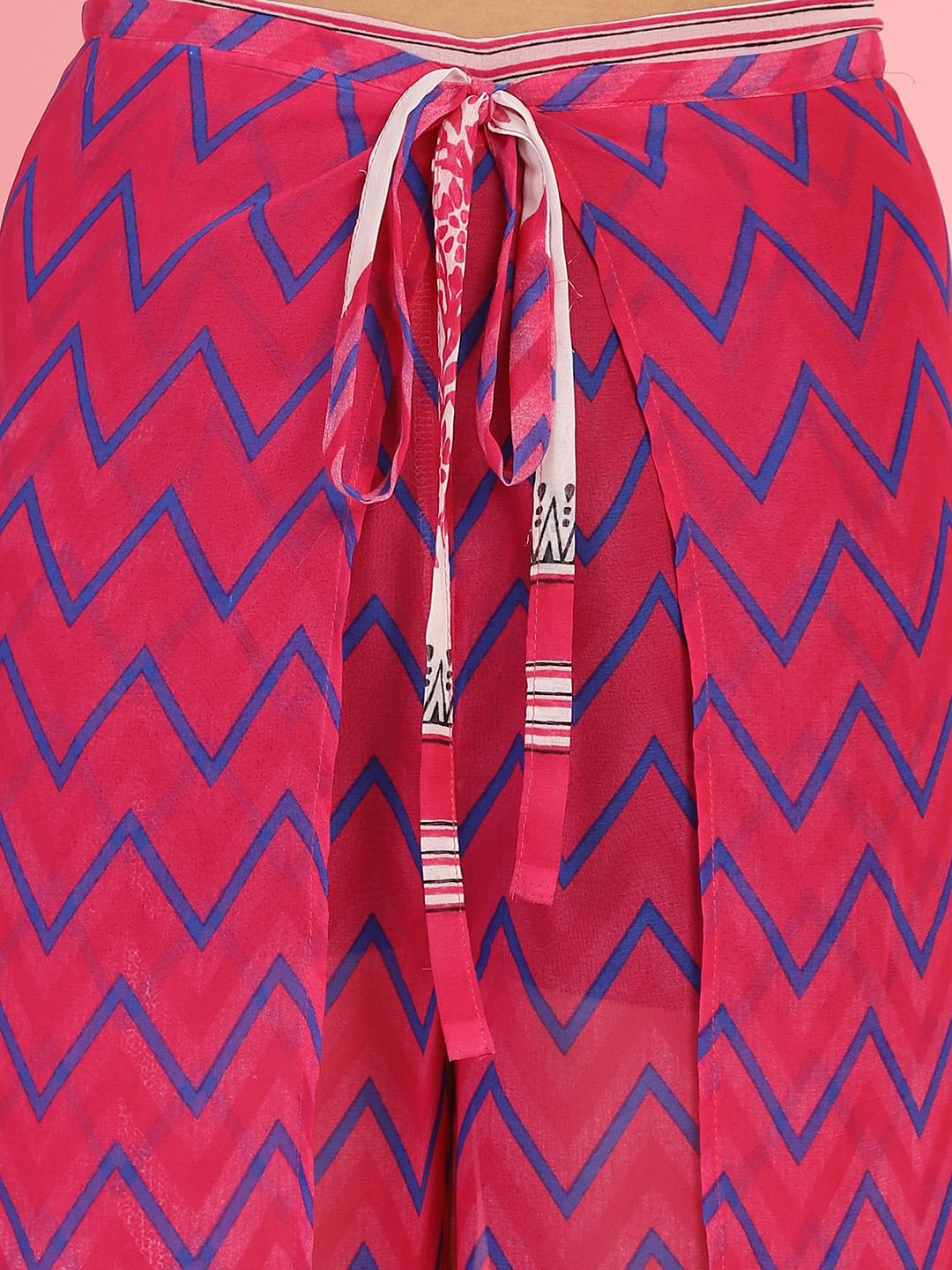 Pink Swimwear Cover-Up Wrap Pants