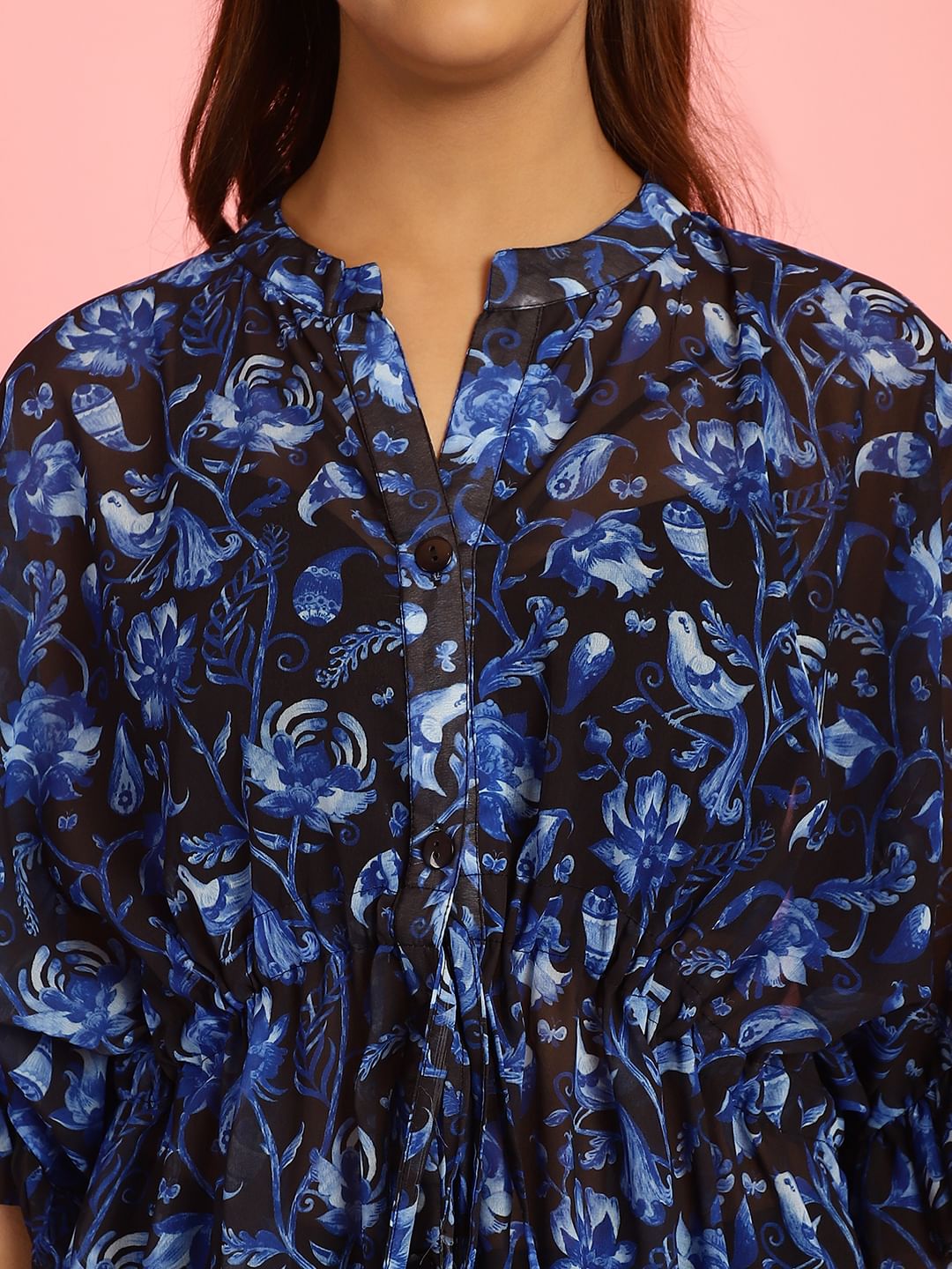 Black & Blue Cover Up Dress for Women