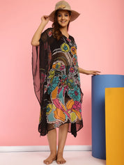 Black Swimwear Cover Up Kaftan