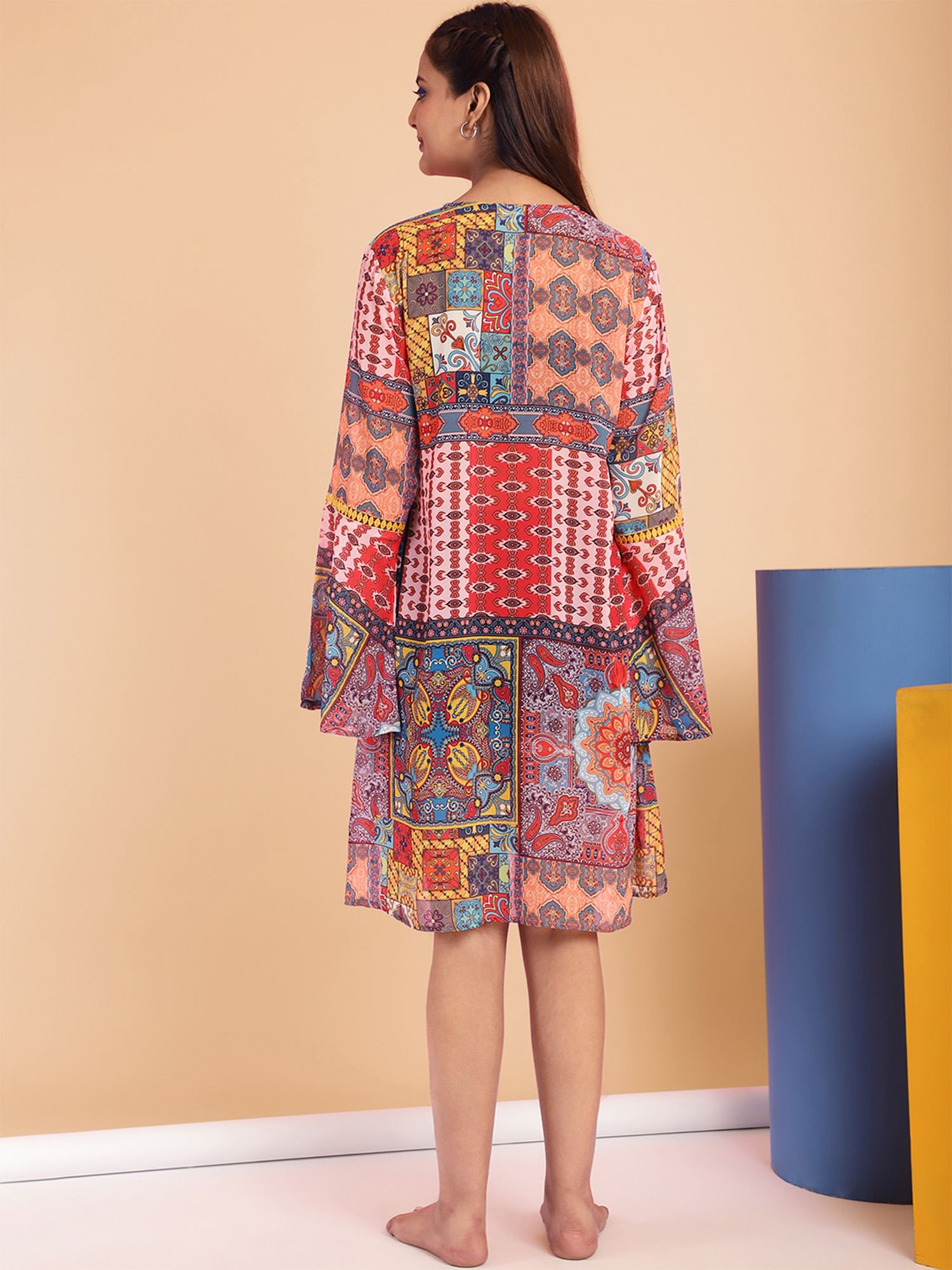 Multi Swimwear Cover Up Dress