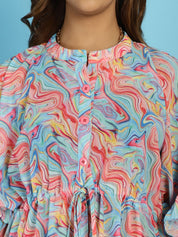 Blue Swimwear Cover Up Dress