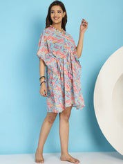 Blue Swimwear Cover Up kaftan