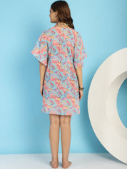 Blue Swimwear Cover Up kaftan