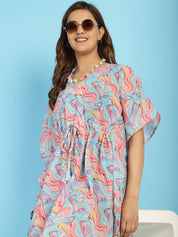 Blue Swimwear Cover Up kaftan