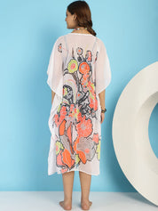 White Swimwear Cover up Kaftan