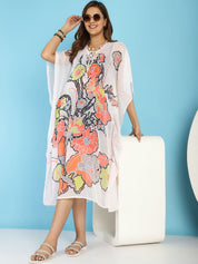 White Swimwear Cover up Kaftan