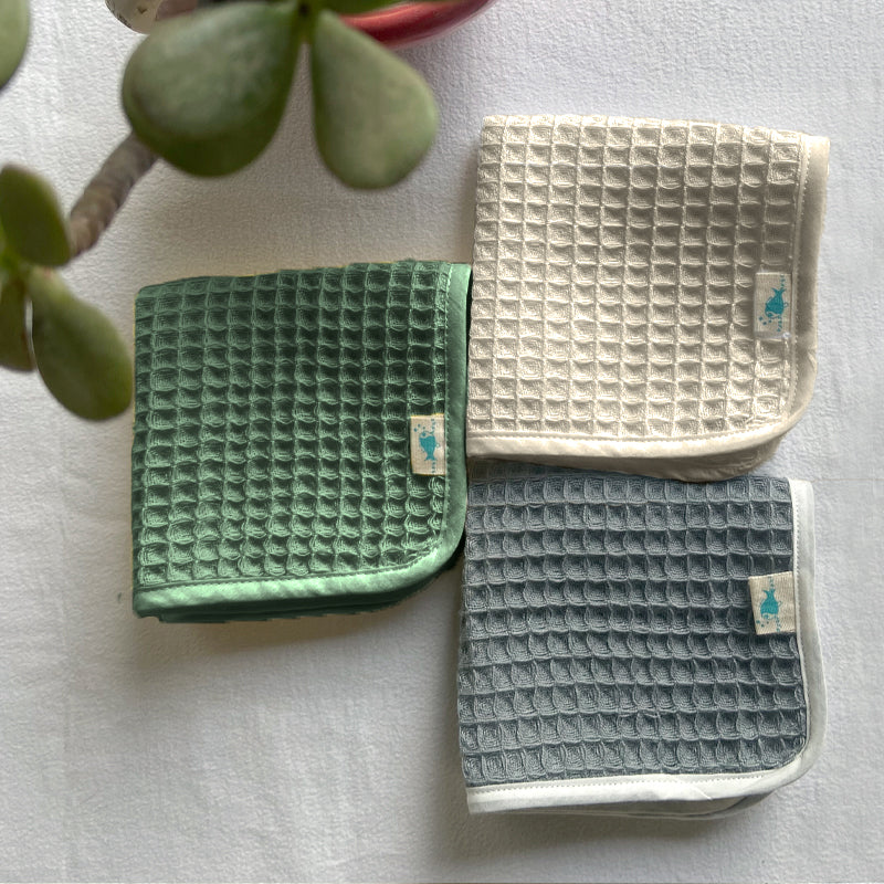 WHITEWATER KIDS ORGANIC HANDWOVEN WAFFLE WASHCLOTHS