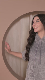 Grey Faux Fur Winter Night Suit